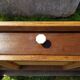 Old Farm Table - Wood Drawer Feet Compas Handle Vintage Porcelain