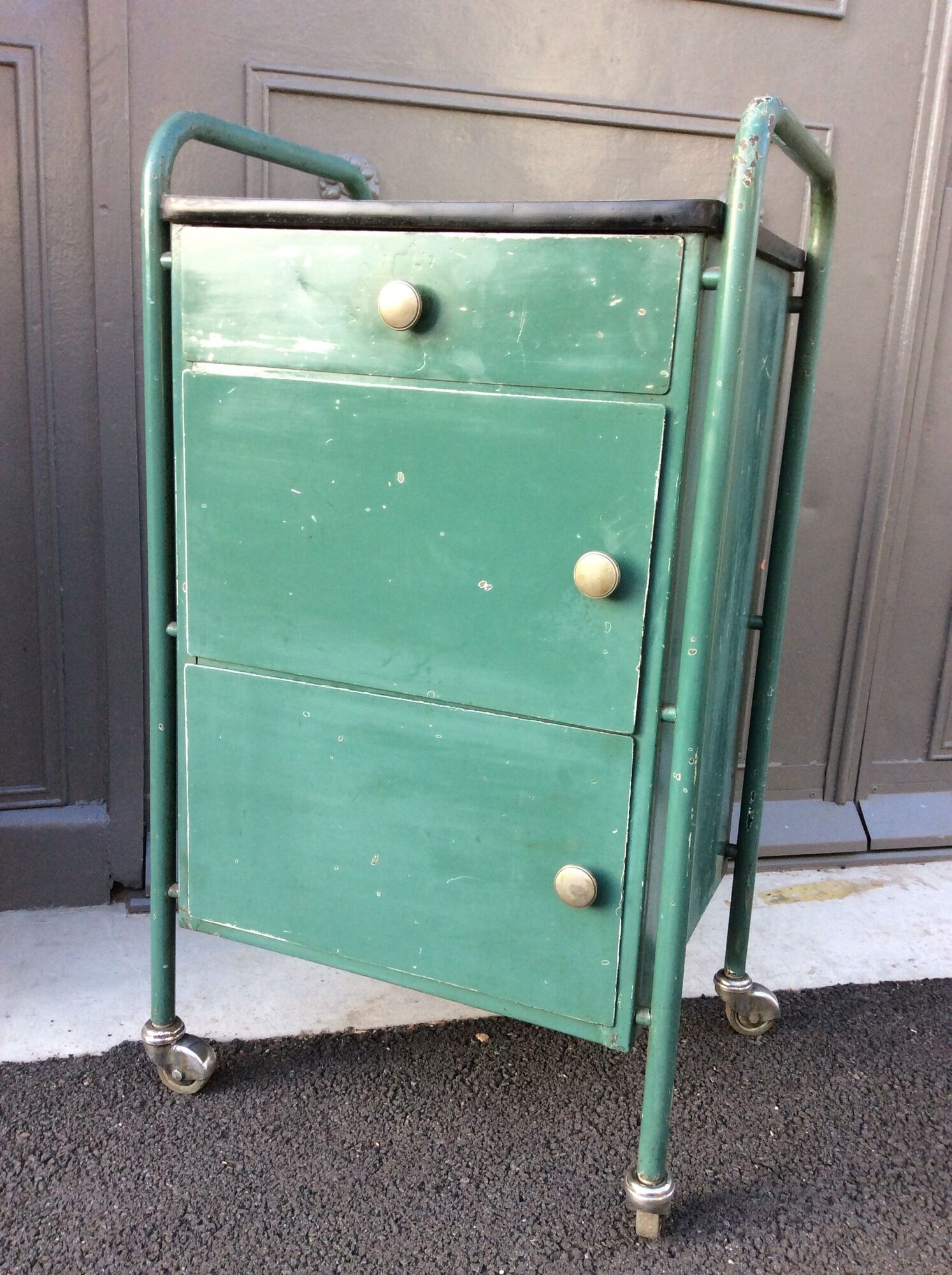 Old industrial maid, vintage bedside industrial factory 1950s