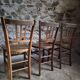 Set of 6 vintage French bistro chairs – Beech, 1950s