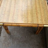 Table basse rotin ancienne