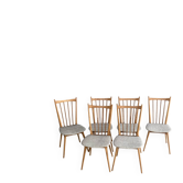 Set of 6 scandinavian chairs 1960