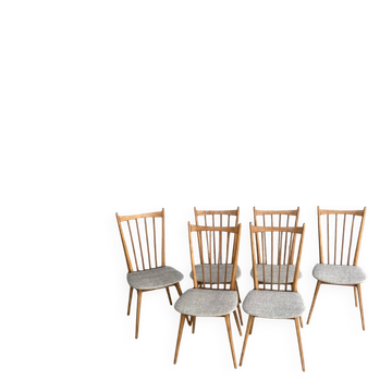 Set of 6 scandinavian chairs 1960