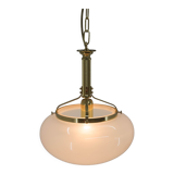 Lustre en laiton et verre, années 2000