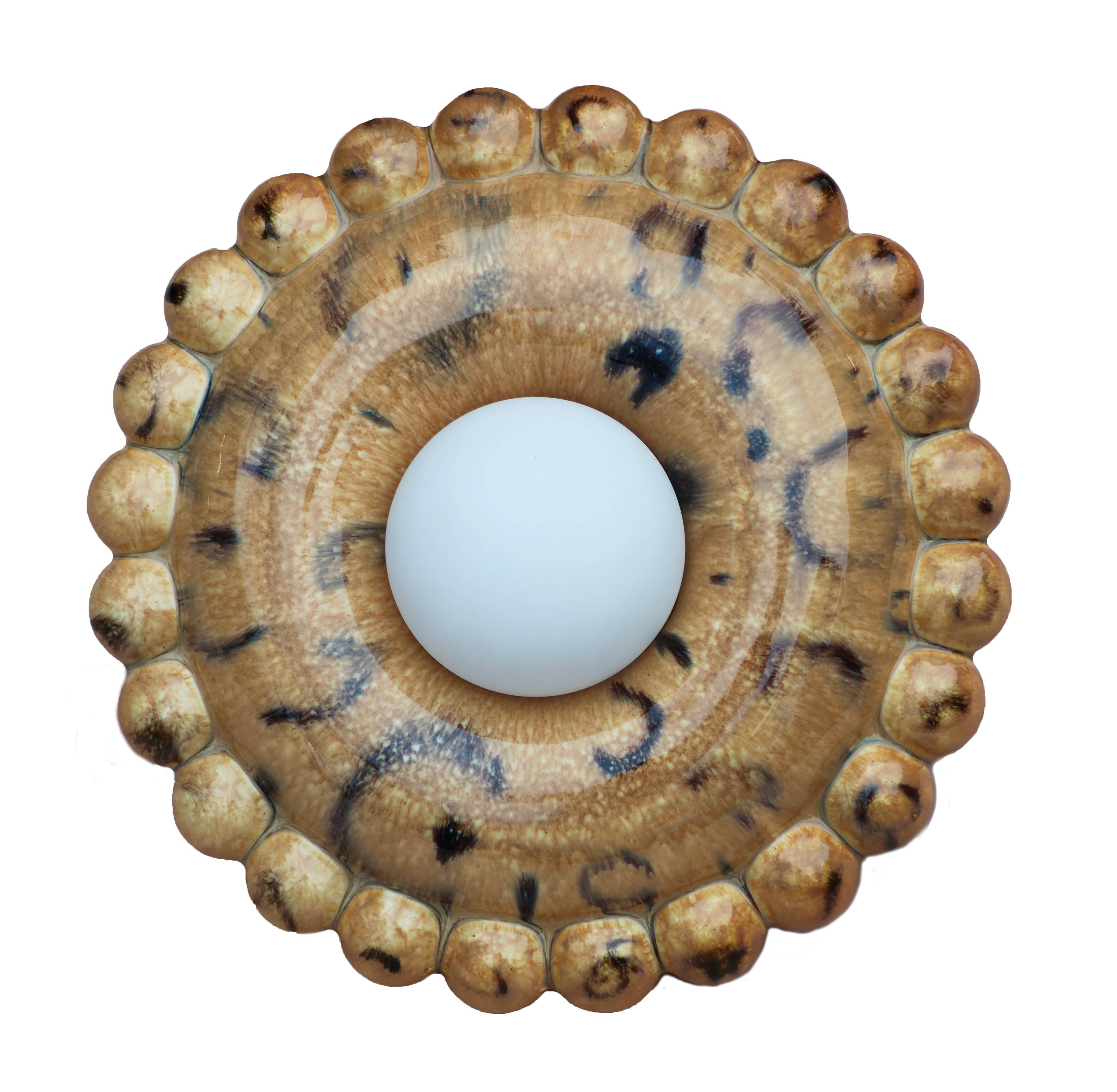 Luna Tall Leo Moka 1 Wall Lamp