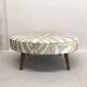 Coffee table, wooden work table, durable table, padded pouf.
