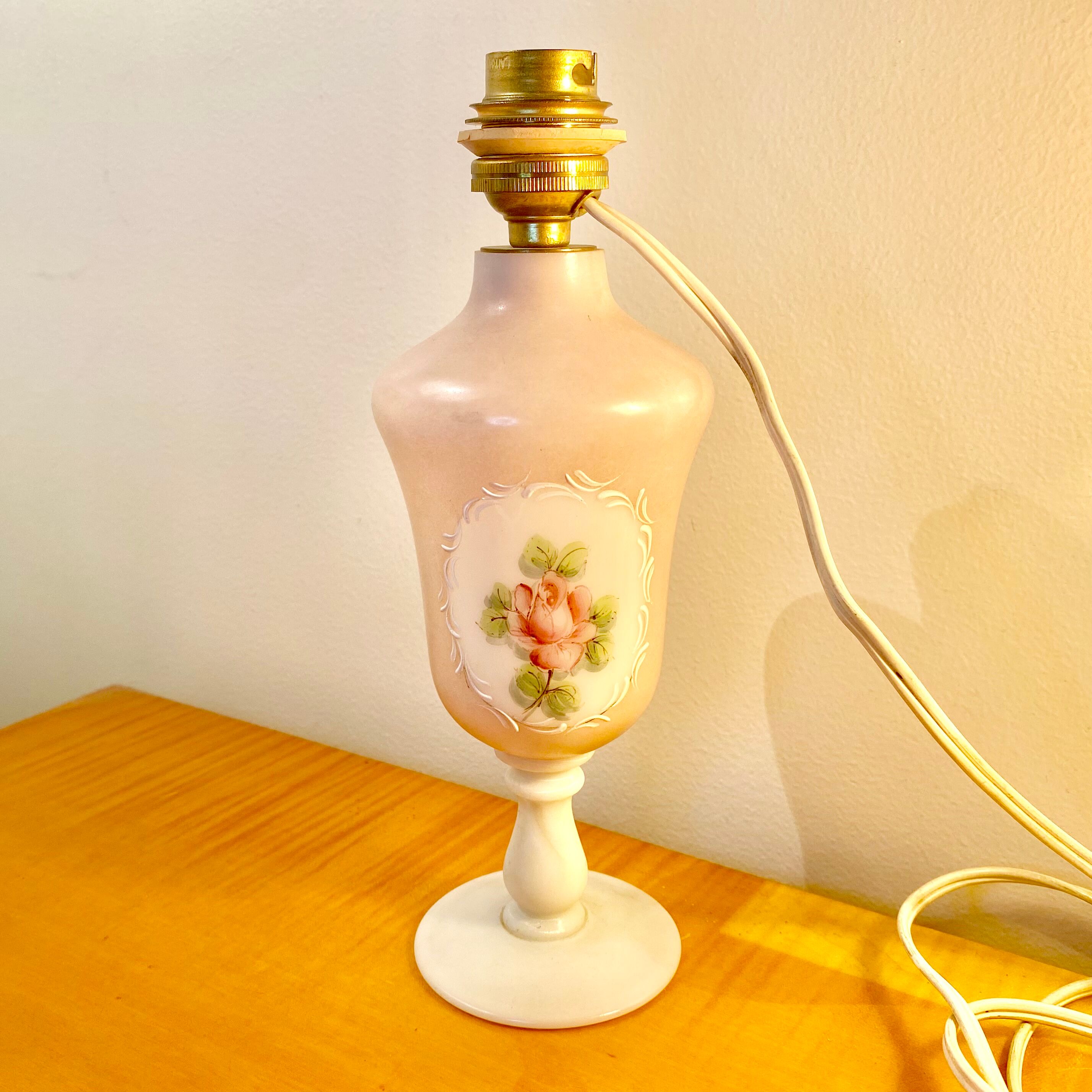 Vintage opaline lamp foot