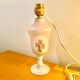 Pied de lampe vintage en opaline