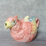 Teapot ceramic parrot
