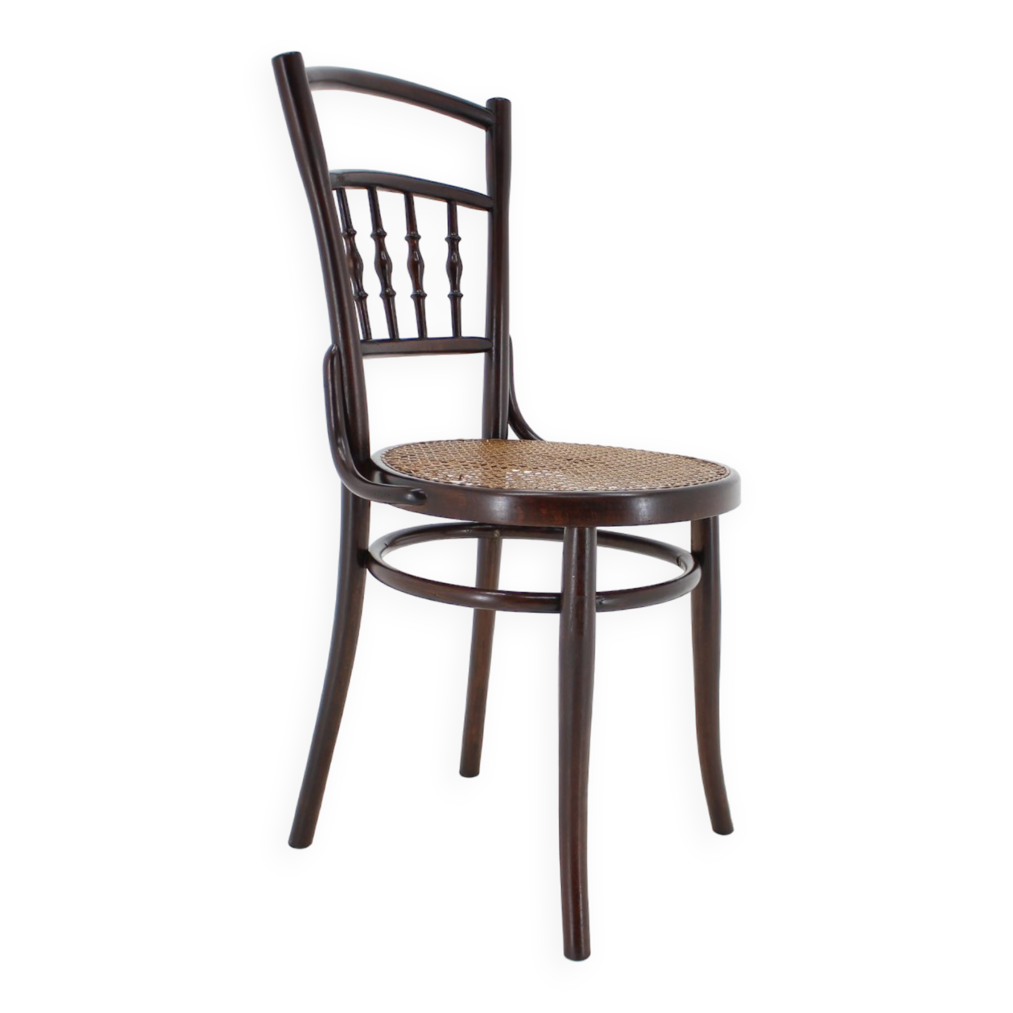 1930s Bentwood beech Chair with Pedig Seat, Austria
