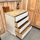 Old 4-drawer chest of drawers, original patina
