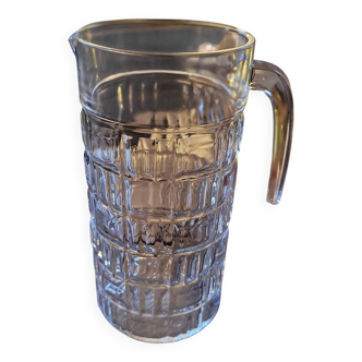 Molded glass pitcher – 1960s-70s