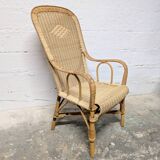 Large rattan armchair