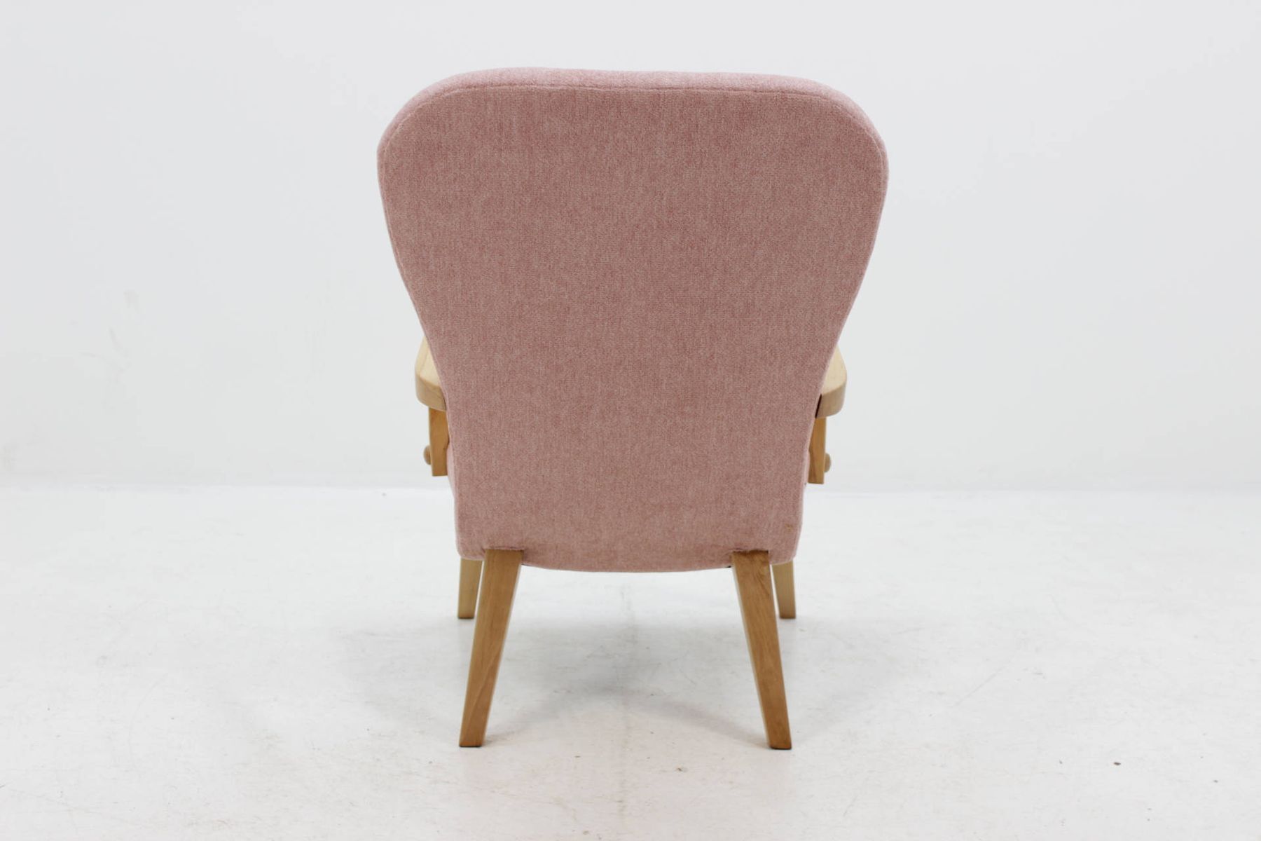 Chair with stool in oak Denmark 1960 s