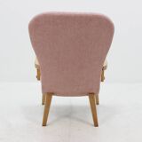 Chair with stool in oak Denmark 1960 s
