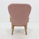 Fauteuil avec tabouret en chêne Danemark 1960s