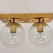 Midcentury brass wall or ceiling lamp by Kamenicky Senov, 1970s