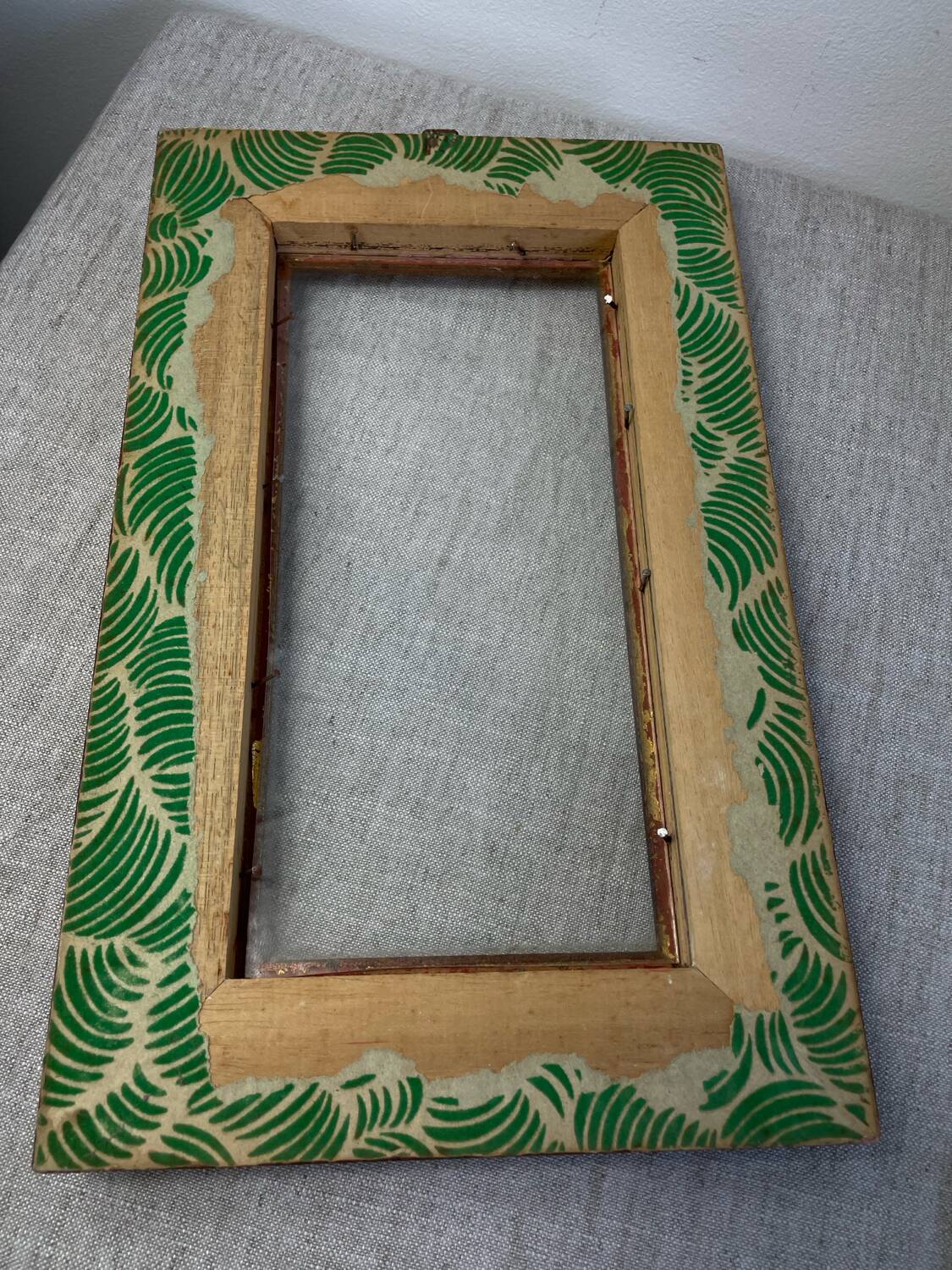 Glazed wooden frame