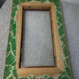 Glazed wooden frame