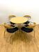 Dining set, mid-century, chrome tube frame, 1980s