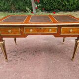 Louis XVI style bureau plat - Circa 1880 - In mahogany and mahogany veneer