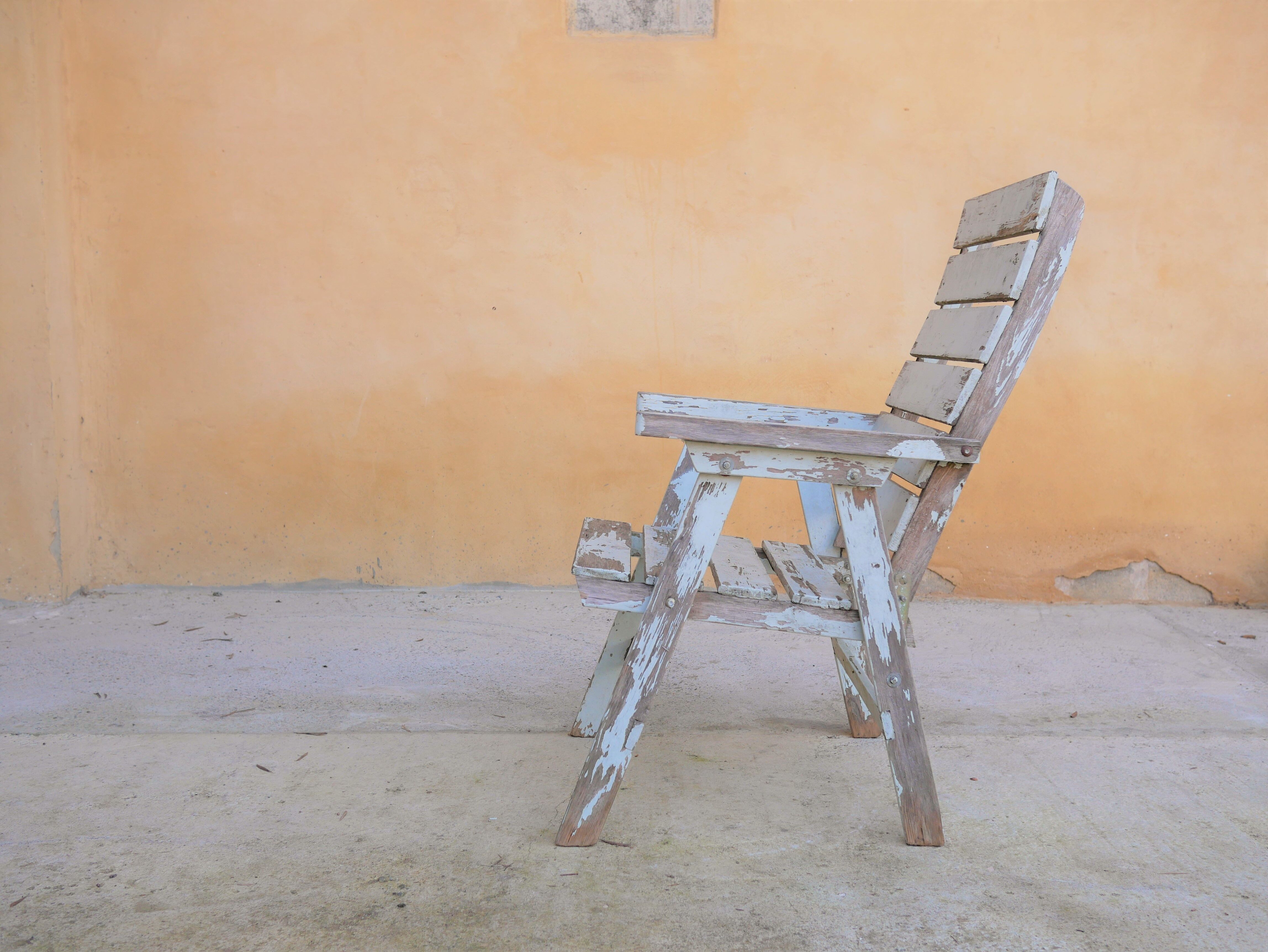 Vintage wooden folding garden chair