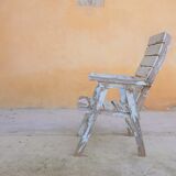 Vintage wooden folding garden chair