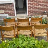 Set of 6 chairs signed GESSEF "Havana"