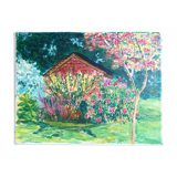 Naïve style flower landscape