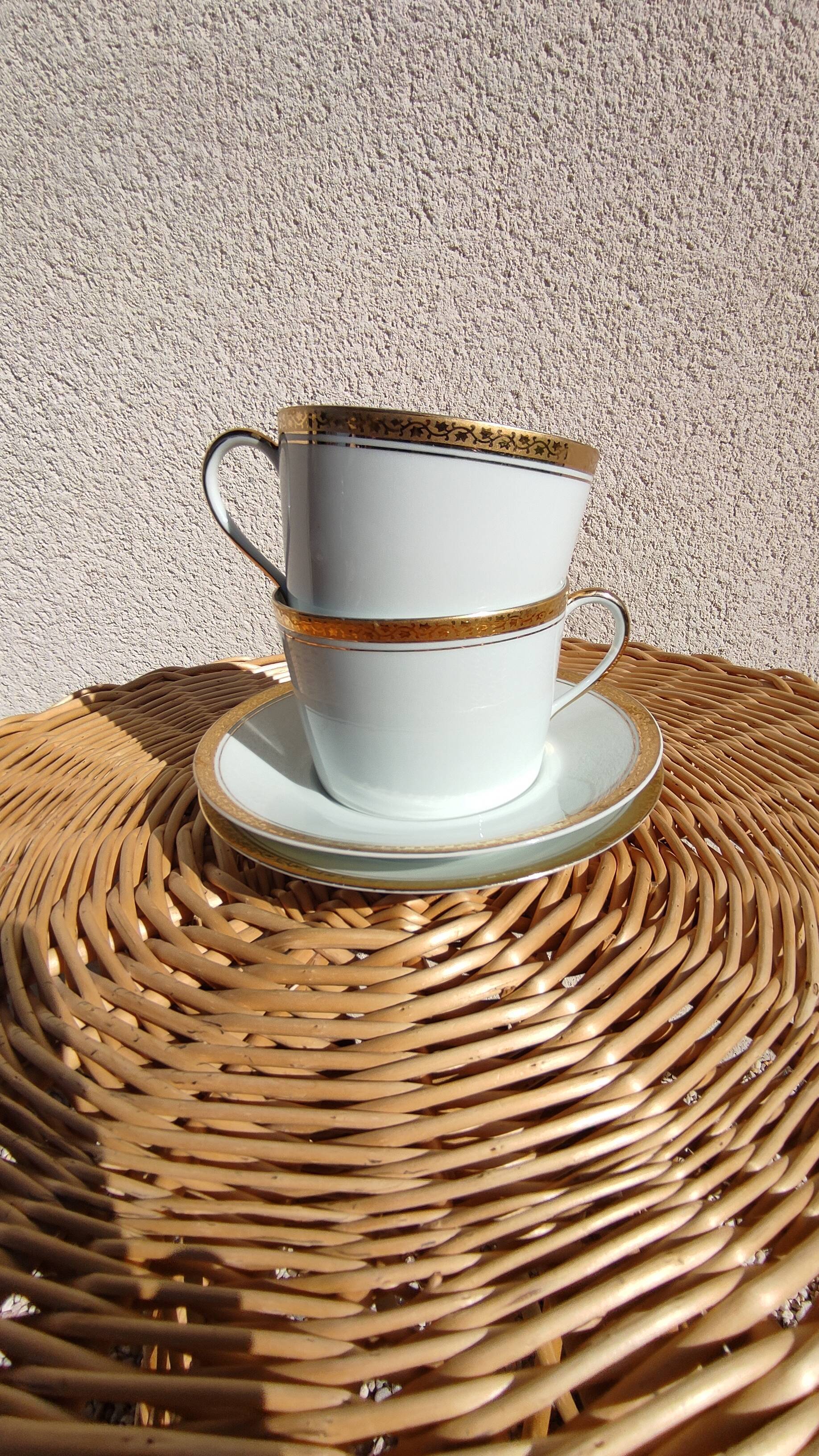 Duo of porcelain tea cups