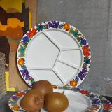Three vintage Acapulco fondue plates