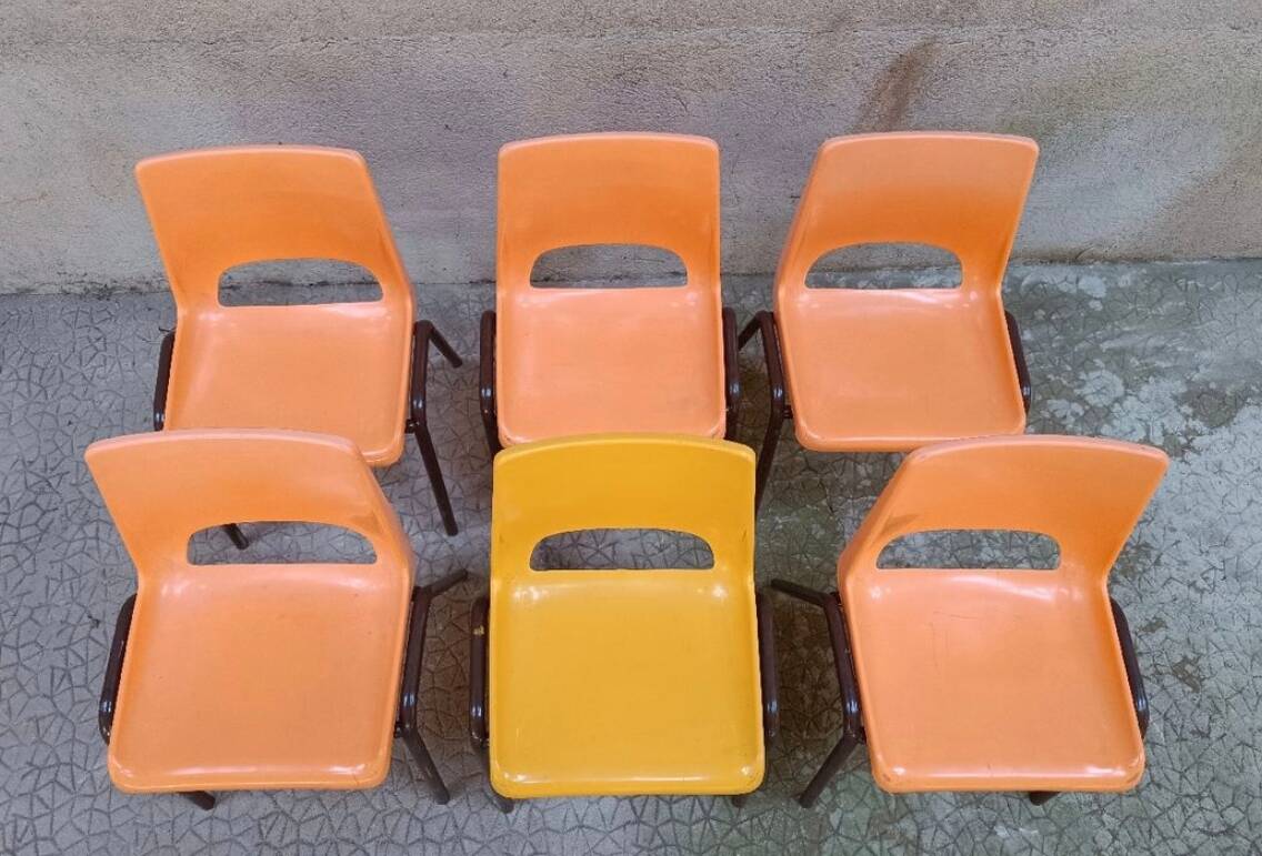 Set of 6 nursery children's chairs