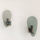 Pair of space age wall lights with smoked glass from the 1970s.