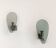 Pair of space age wall lights with smoked glass from the 1970s.