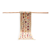 Handwoven coloured wool rug, 310 x 95 cm - R312