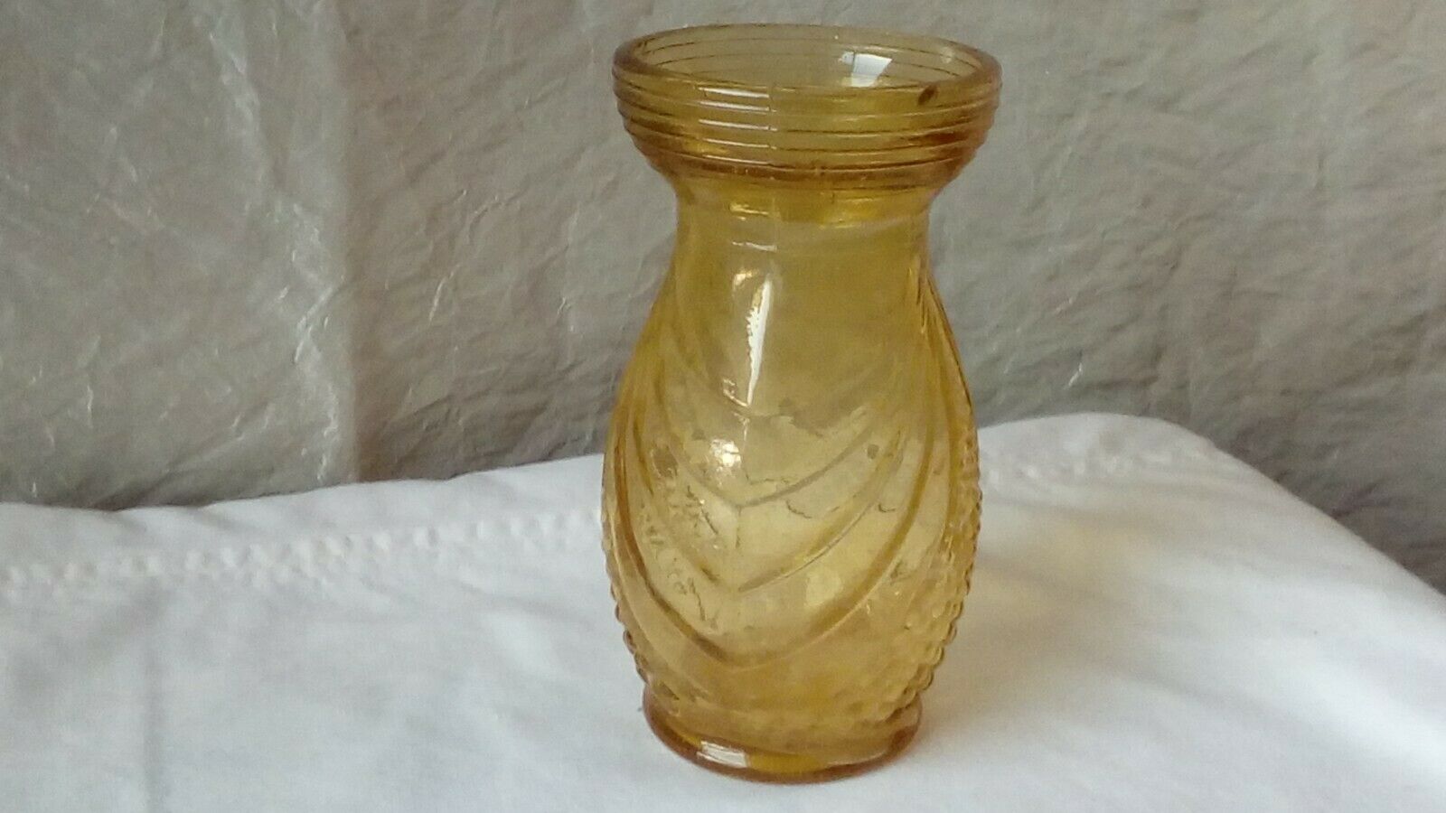 Hyacinth vase in glass molded art deco era