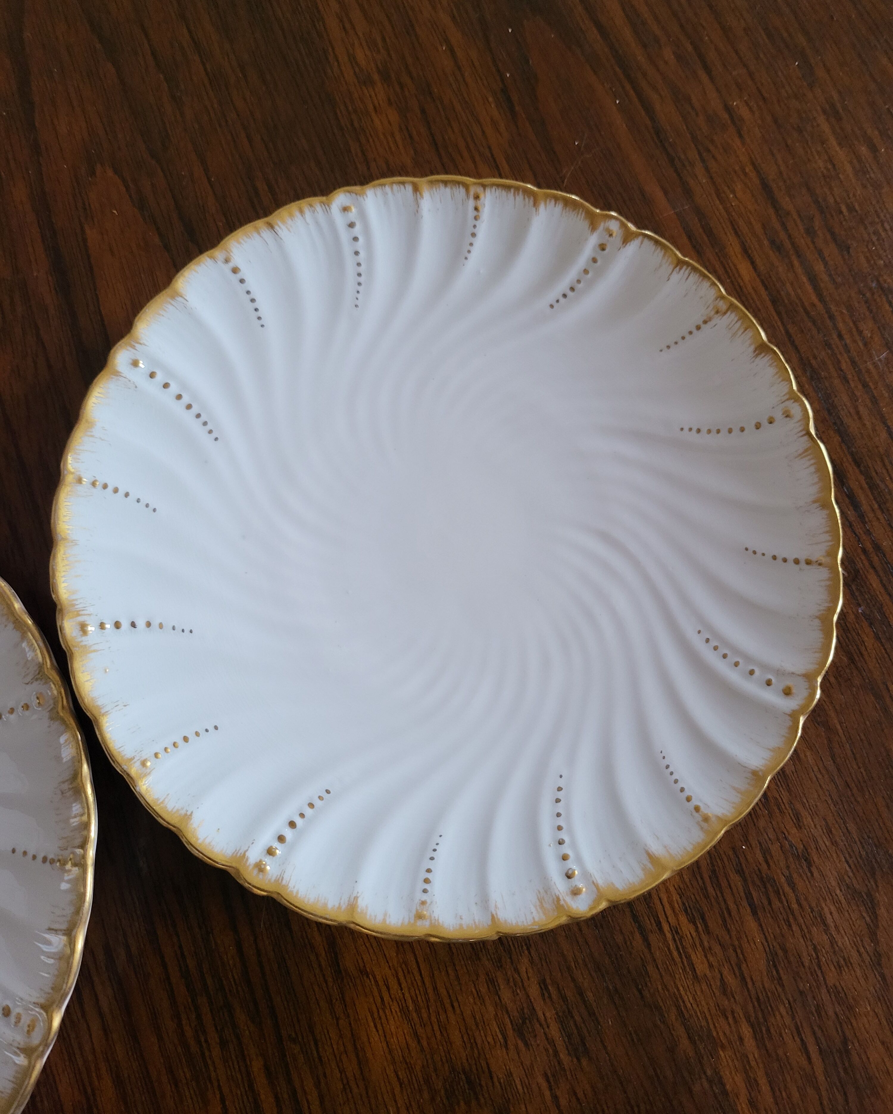 Lot de 4 Assiettes à pain ou à dessert en porcelaine Sarreguemines