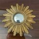 Antique Witch's Eye Sun Mirror in Gilded Wood