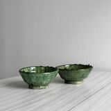 Two Moroccan handmade ceramic bowls