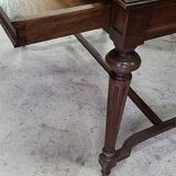 19th century oak desk table with 2 drawers