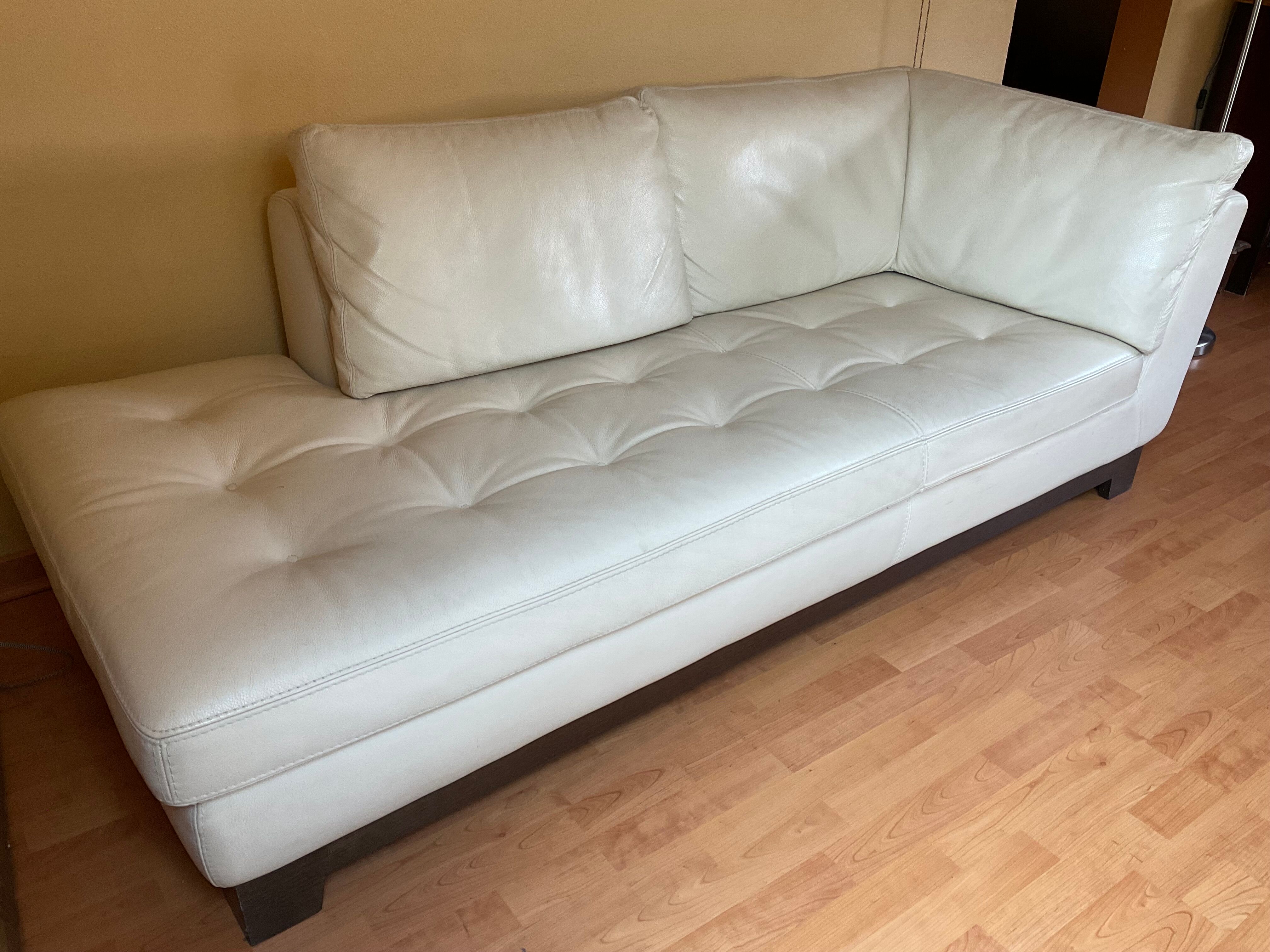 Roche bobois leather corner sofa