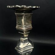 Pair of silver-plated bronze candlesticks, Auguste Monnier Veuve, 1911