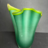 Handkerchief vase in frosted glass