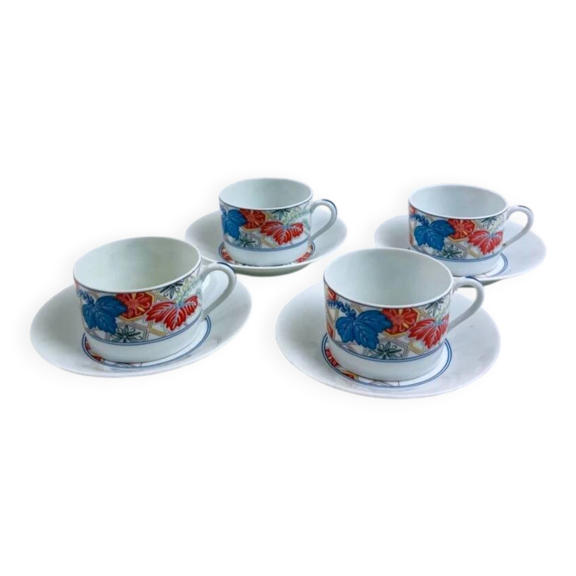 Set of 4 Haviland teacups, Ramatuelle model