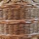 Large vintage wicker and rattan cache pot
