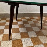 Table basse tripode miroir années 60
