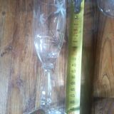 6 flûtes a champagne en cristal taillé main