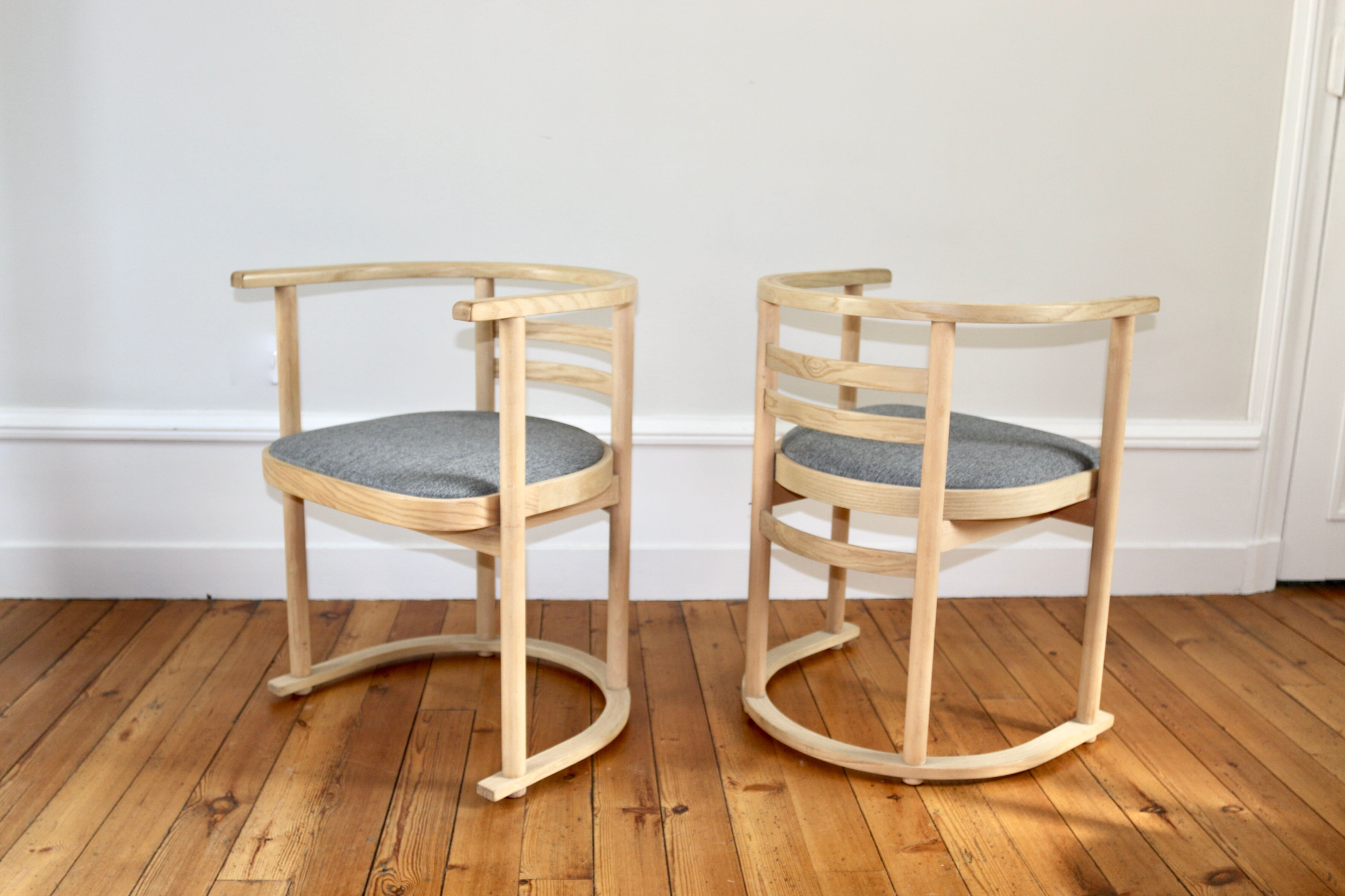 4 vintage Danish Bauhaus armchairs