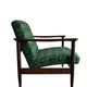 Mid century armchairs in green jacquard, by edmund homa, 1960s, set of two
