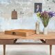 Vintage farmhouse table with spindle legs.