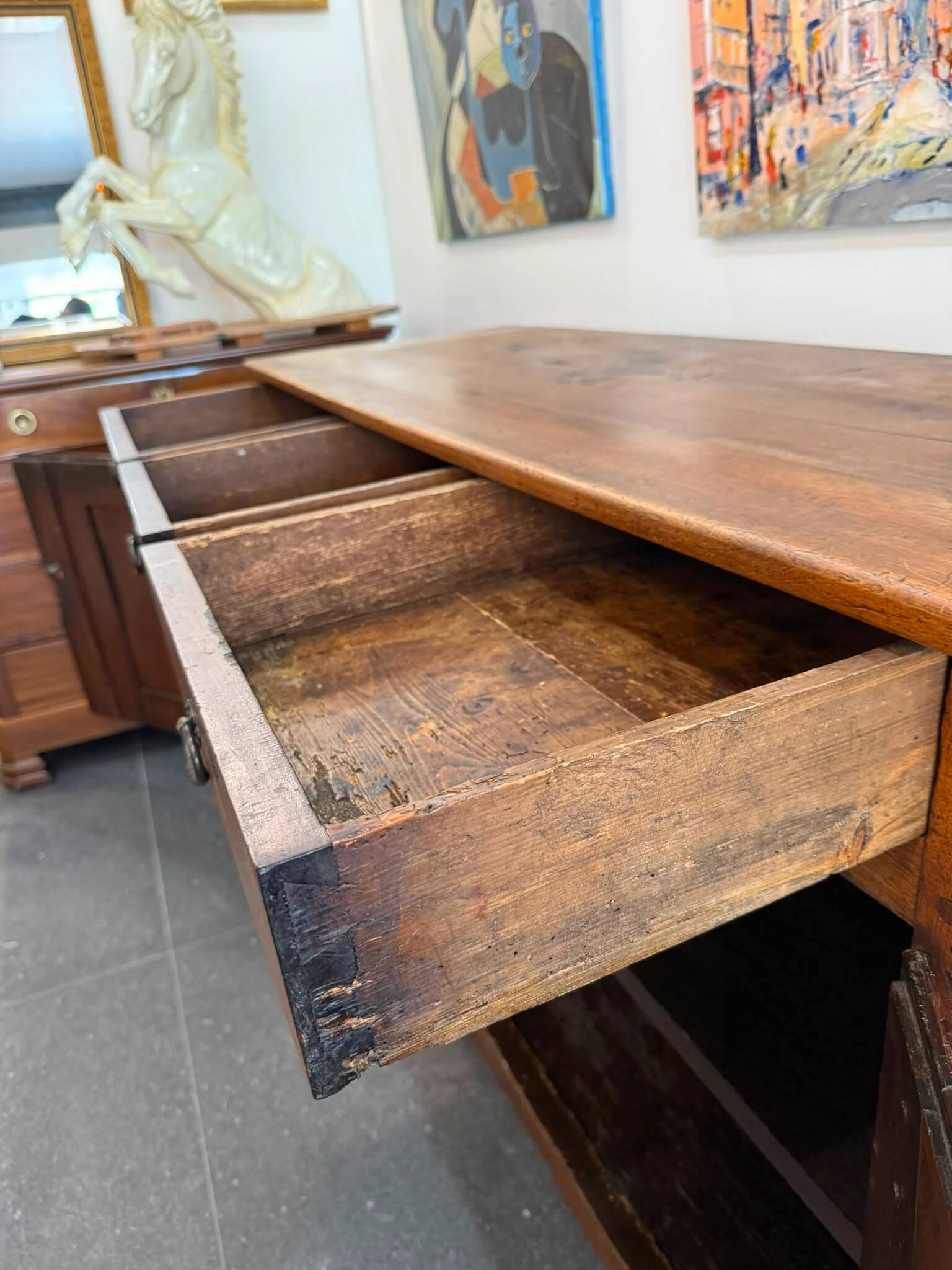 19th-century walnut buffet – 3 drawers